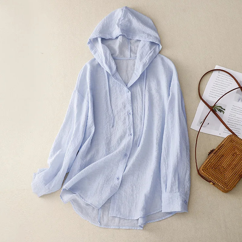 Davina - Blusa De Manga Larga Con Capucha