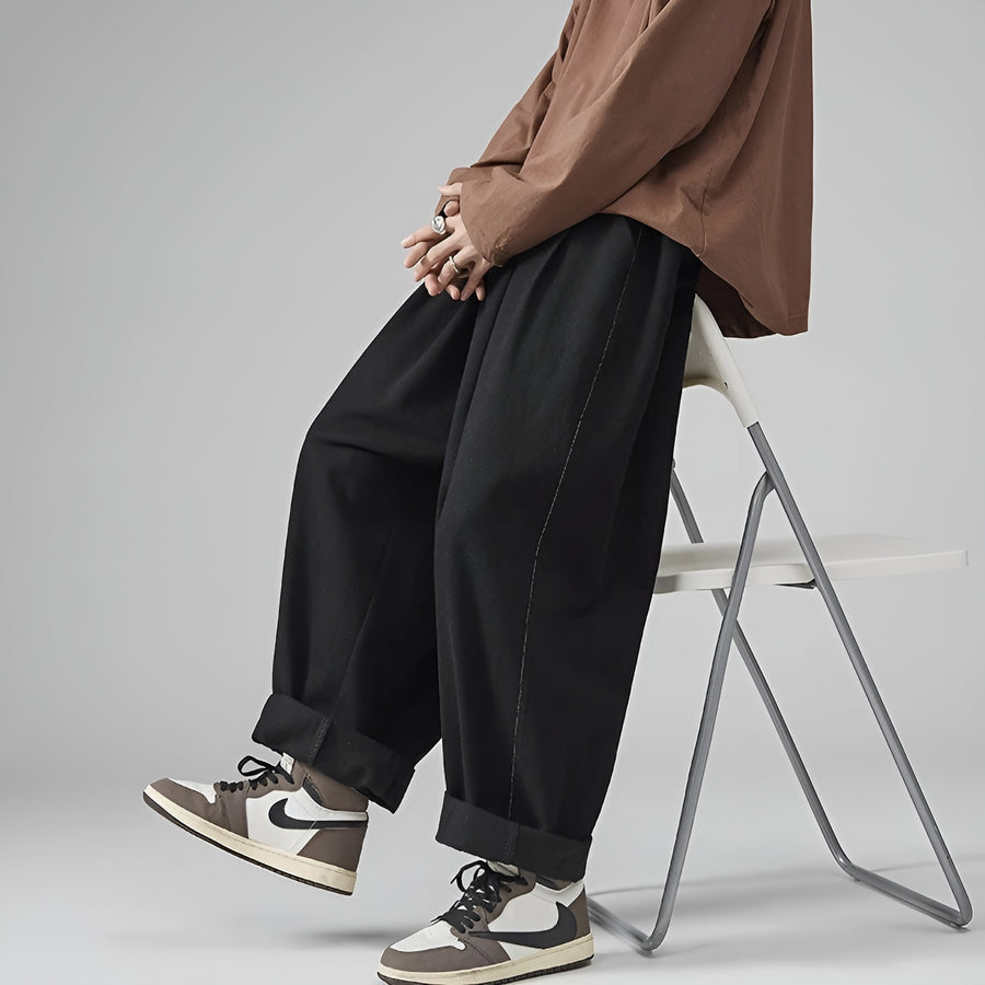 Paolino - Elegantes Pantalones De Corte Holgado