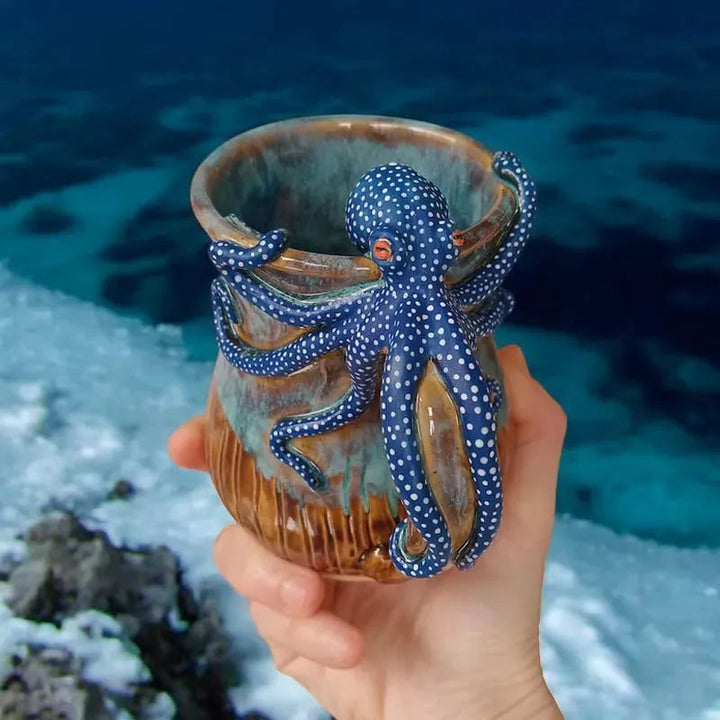 OctoCraft - Taza de Café con Pulpos Hechos a Mano