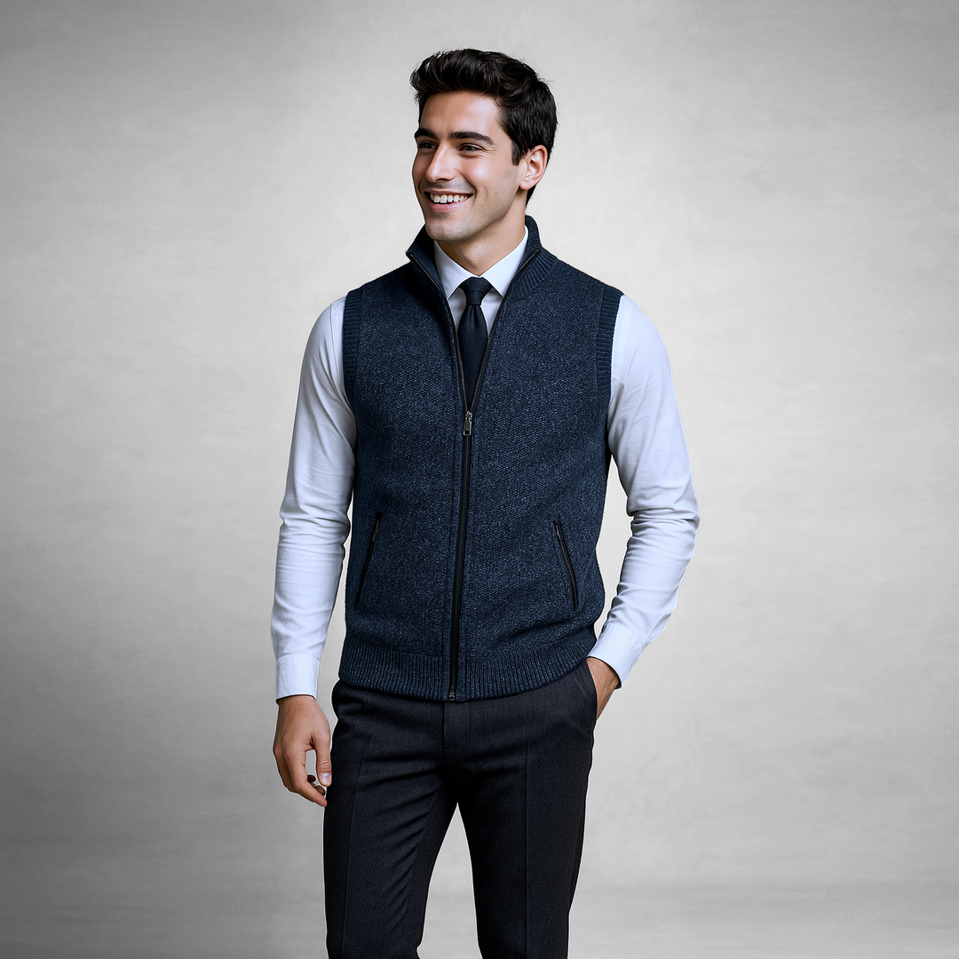 Obertan - Elegante Chaleco Con Cremallera Completa