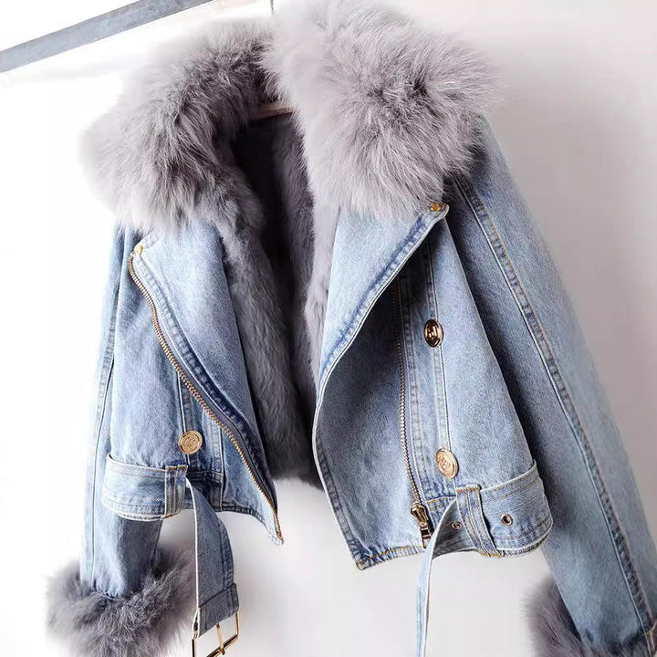 Phylicia - Elegante Chaqueta Vaquera De Piel Sintética