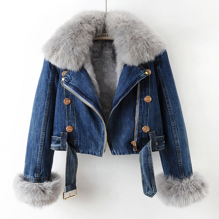 Phylicia - Elegante Chaqueta Vaquera De Piel Sintética