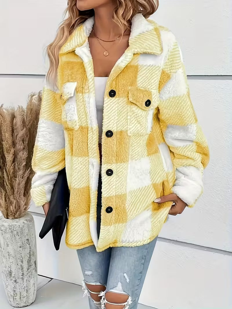 Sabria - Chaqueta De Lana A Cuadros Bon Botones