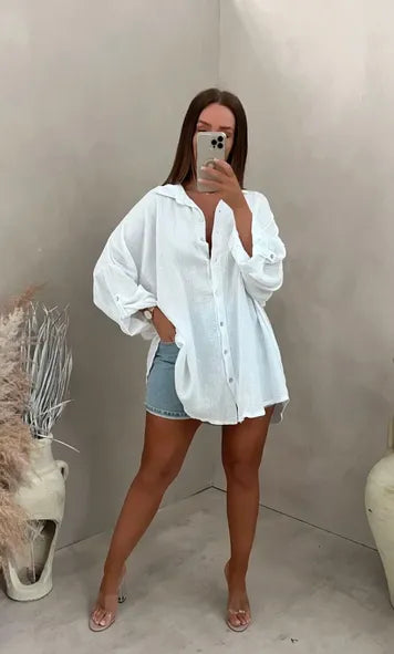 Eliza - Camisa Horus Oversize de Algodón