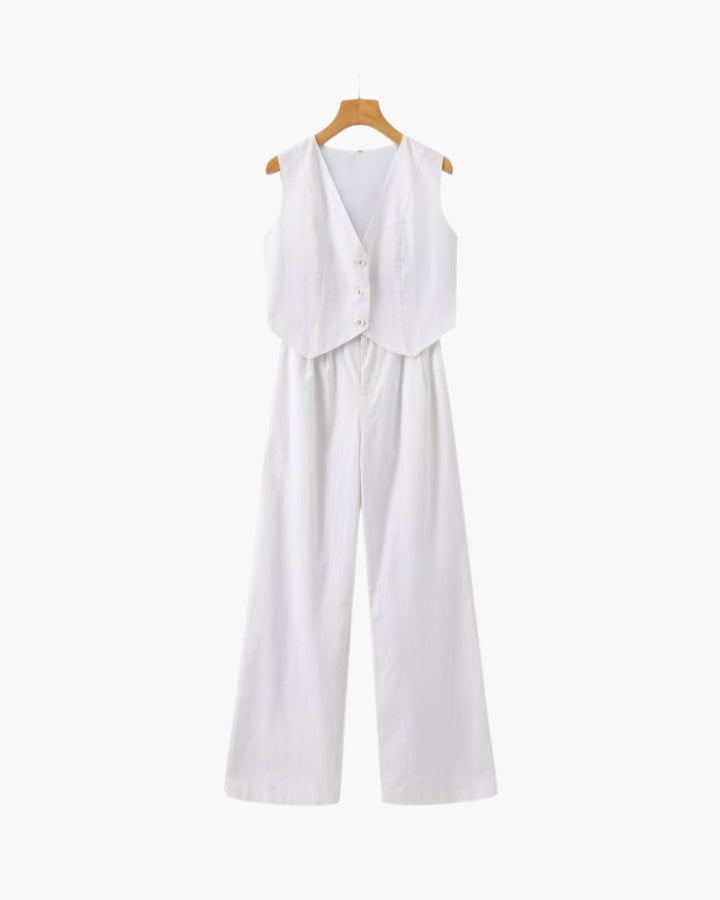 Lenaya - Traje De Lino De Dos Piezas