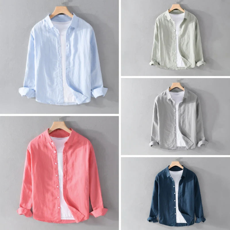 Emerson - Camisa Informal De Manga Larga Con Botones