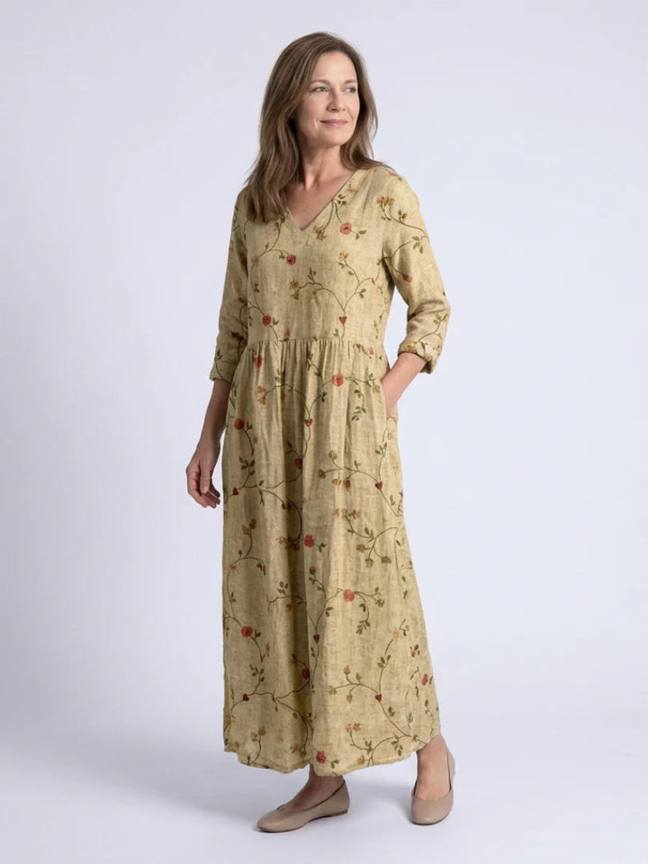 Meriana - Vestido Largo Floral De Alta Calidad