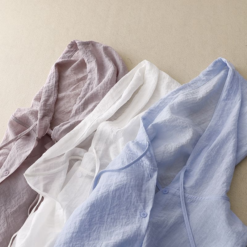 Davina - Blusa De Manga Larga Con Capucha