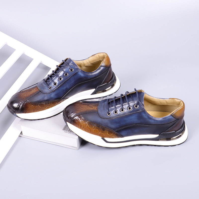 Hitmayer - Zapatillas De Cuero Con Cordones