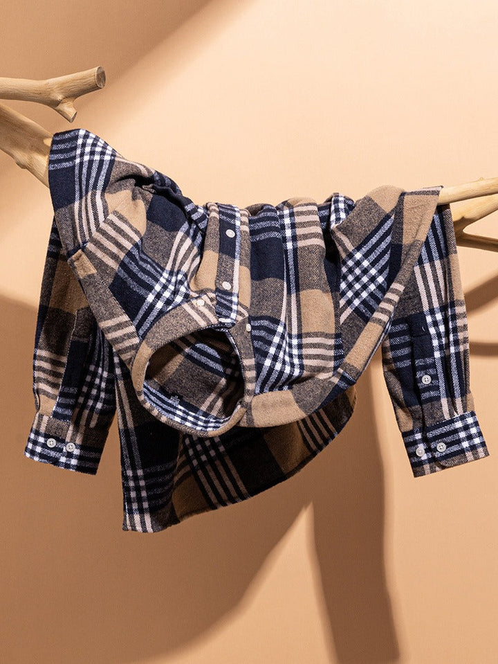 Kasner - Camisa De Algodón a Cuadros De Manga Larga