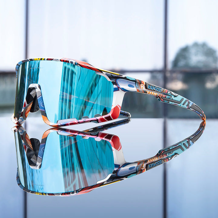 Aerovex - Gafas De Sol De Ciclismo Envolventes Con Cristales Espejados