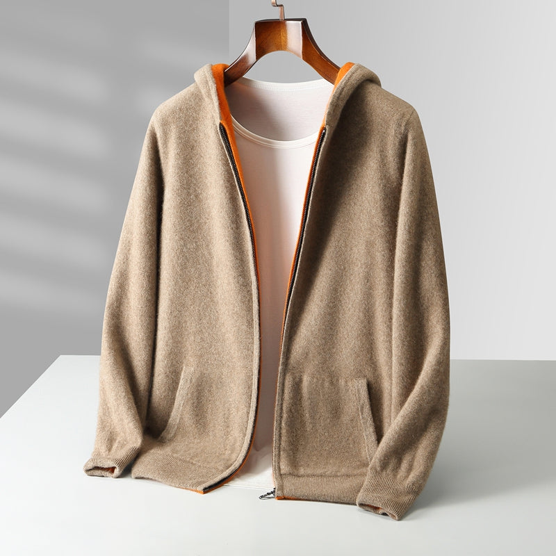 Ayalon - Sudadera Con Capucha Reversible de Cachemira
