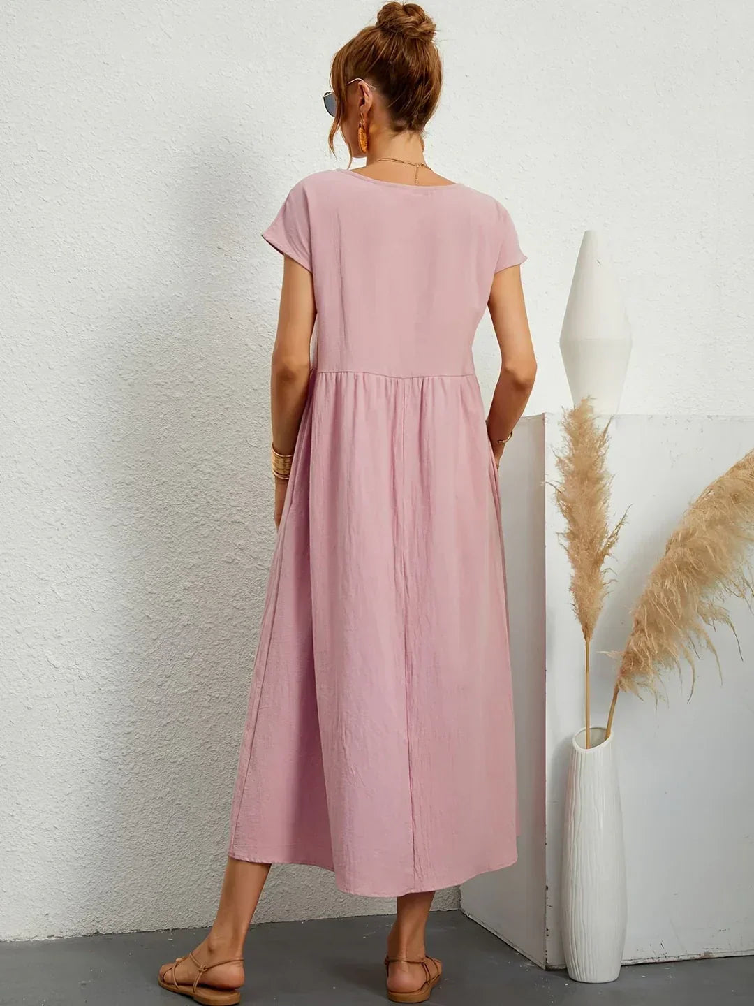 Neila - Vestido Largo Oversize Con Bolsillo