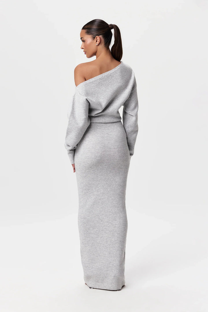 Trina - Vestido Jersey Con Hombros Descubiertos