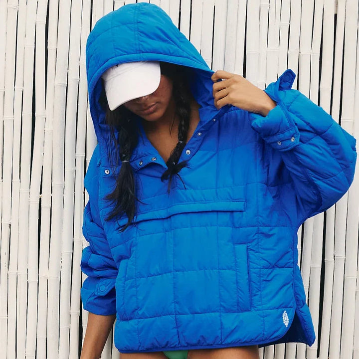 Merve - Elegante Manga Larga Puffer Chaqueta
