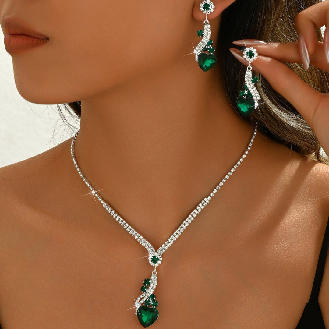 Lelia - Collar De Brillantes Juego De Pendientes