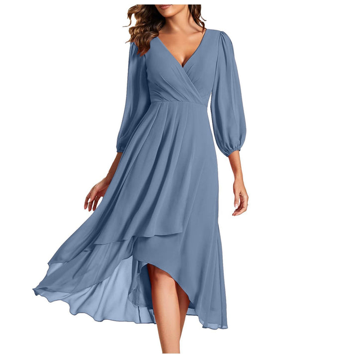 Laia - Vestido De Manga Larga Con Cuello En V