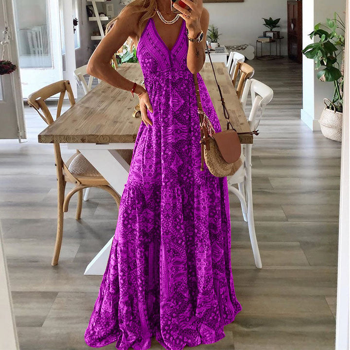Taniaa - Vestido Largo Con Cuello en V