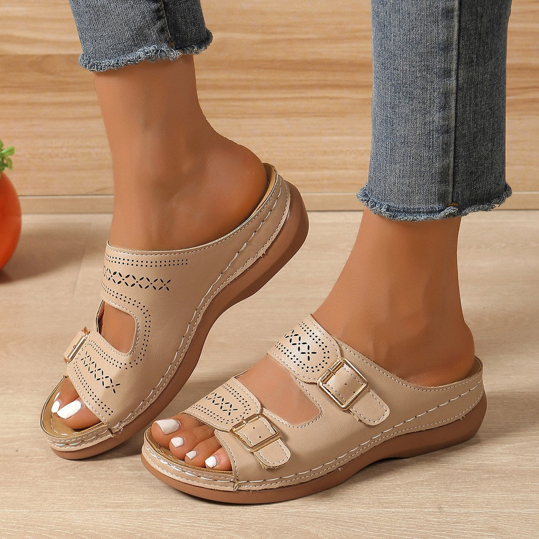 Eloisa - Sandalias Elegantes Con Cuña Ajustable