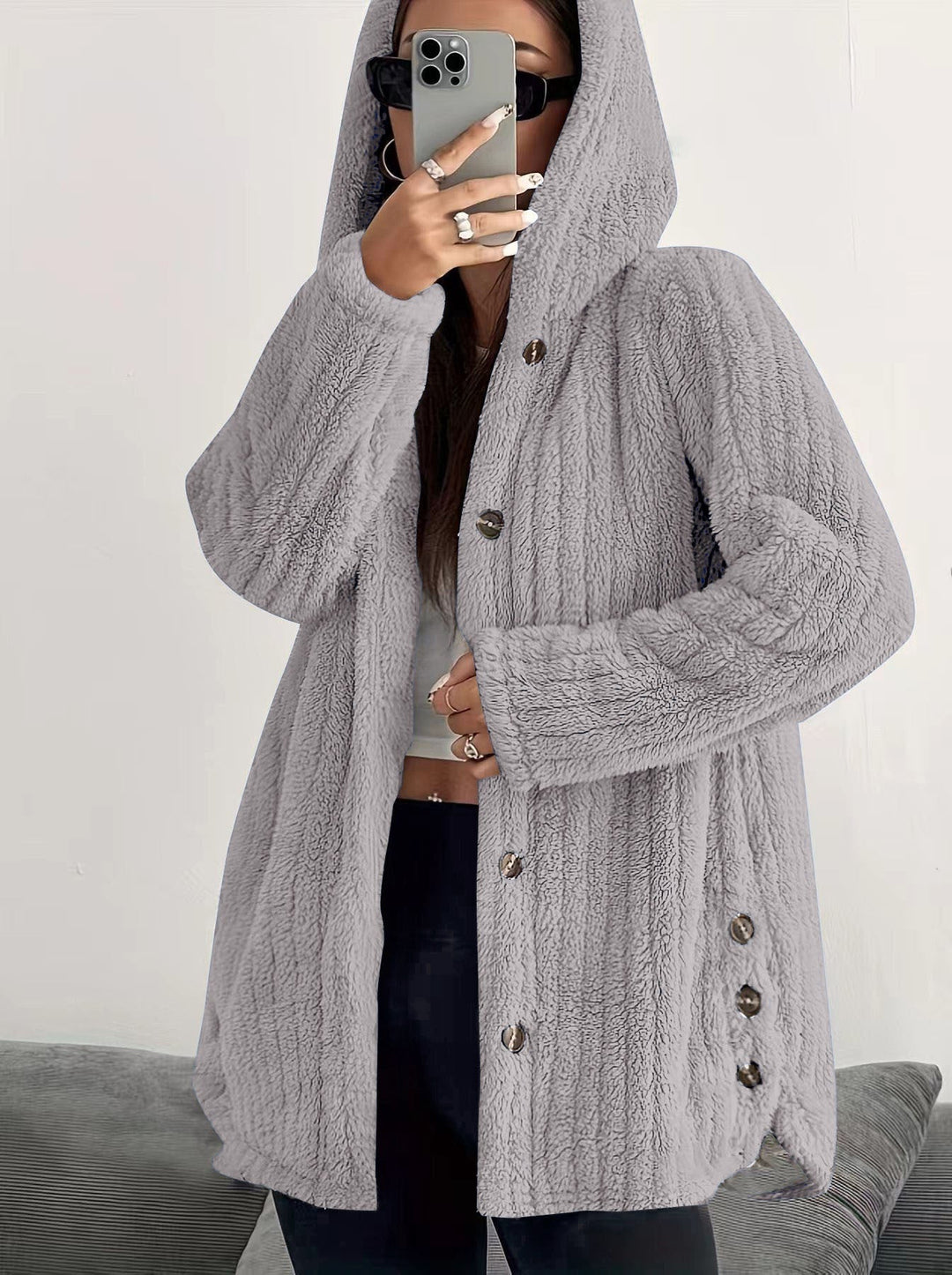Robine - Chaqueta De Invierno Con Capucha Y Manga Larga