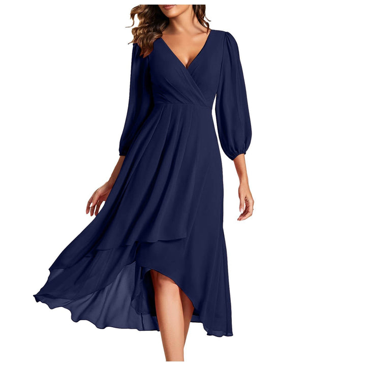 Laia - Vestido De Manga Larga Con Cuello En V