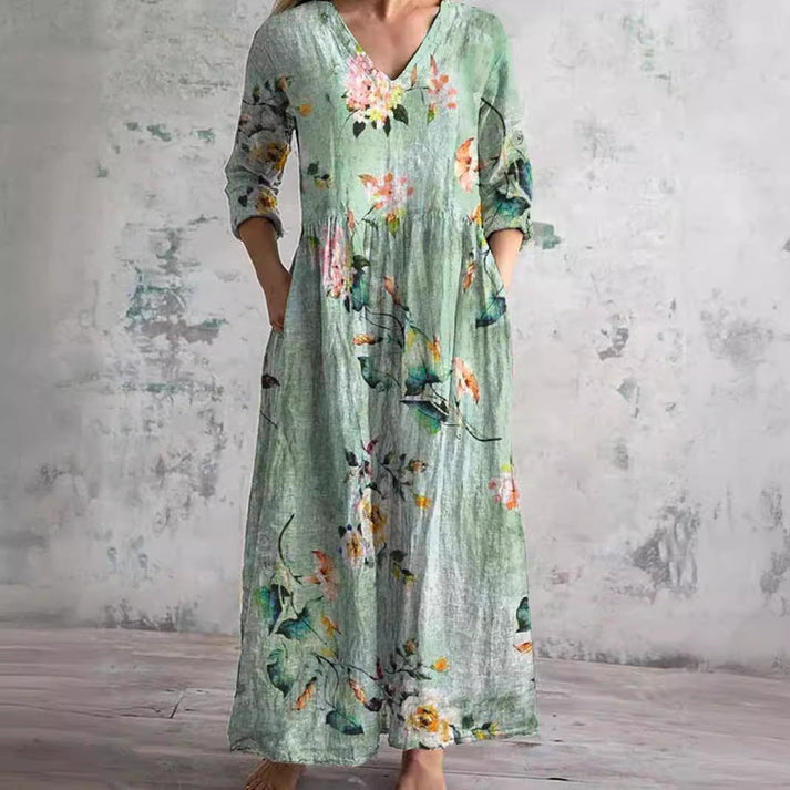 Kiana - Elegante Vestido De Verano Con Estampado Floral