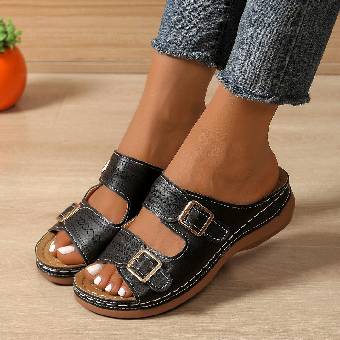 Eloisa - Sandalias Elegantes Con Cuña Ajustable