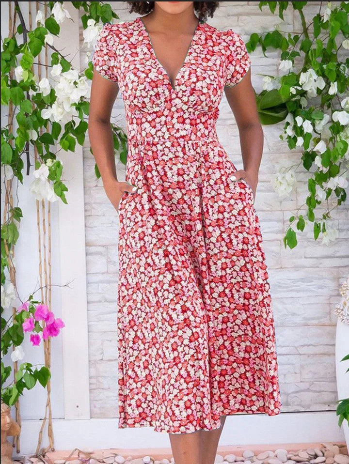 Zervou - Ligero Vestido Midi Con Bolsillos