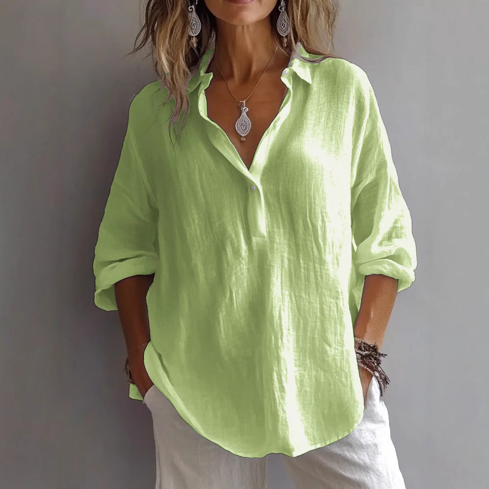 Fotoula - Elegante Blusa Con Cuello En V