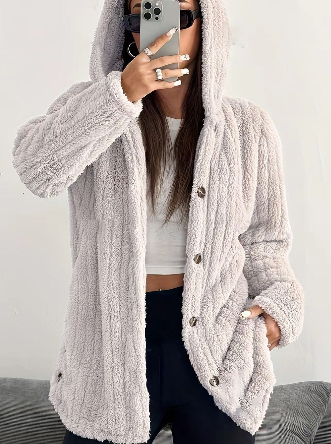 Robine - Chaqueta De Invierno Con Capucha Y Manga Larga