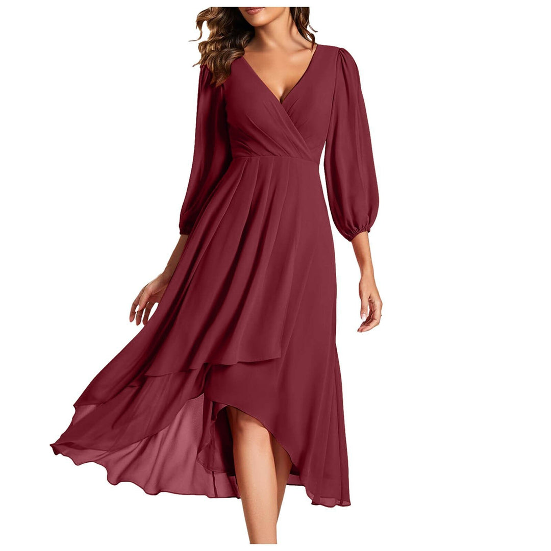 Laia - Vestido De Manga Larga Con Cuello En V
