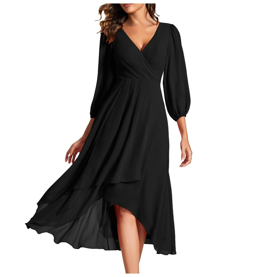 Laia - Vestido De Manga Larga Con Cuello En V