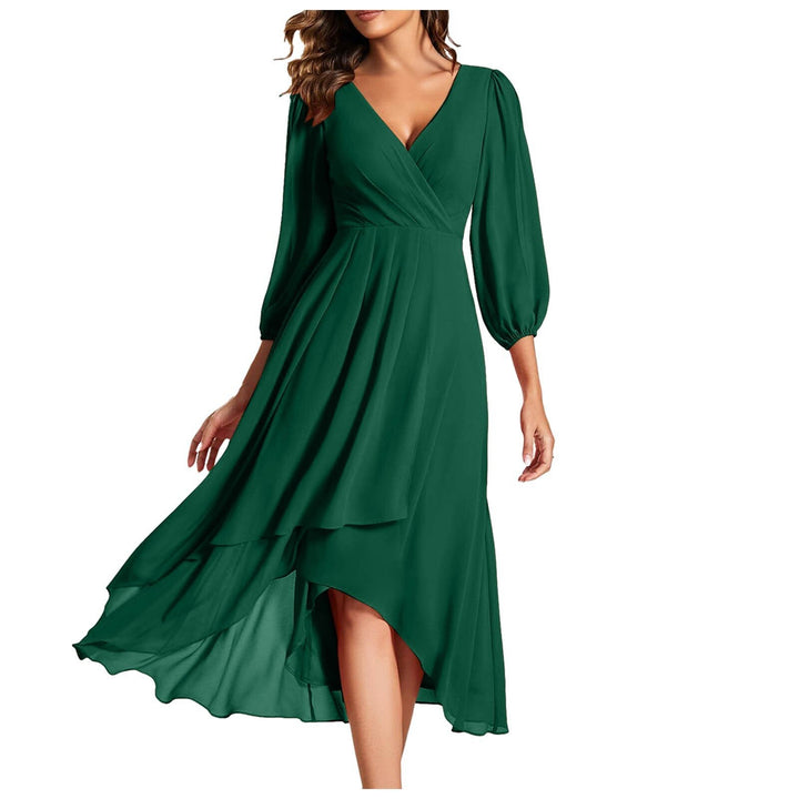 Laia - Vestido De Manga Larga Con Cuello En V