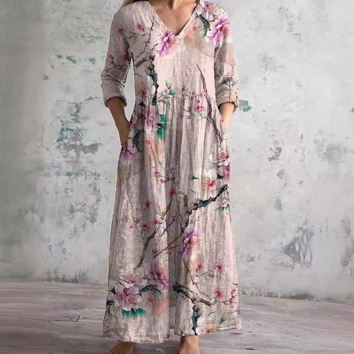 Kiana - Elegante Vestido De Verano Con Estampado Floral