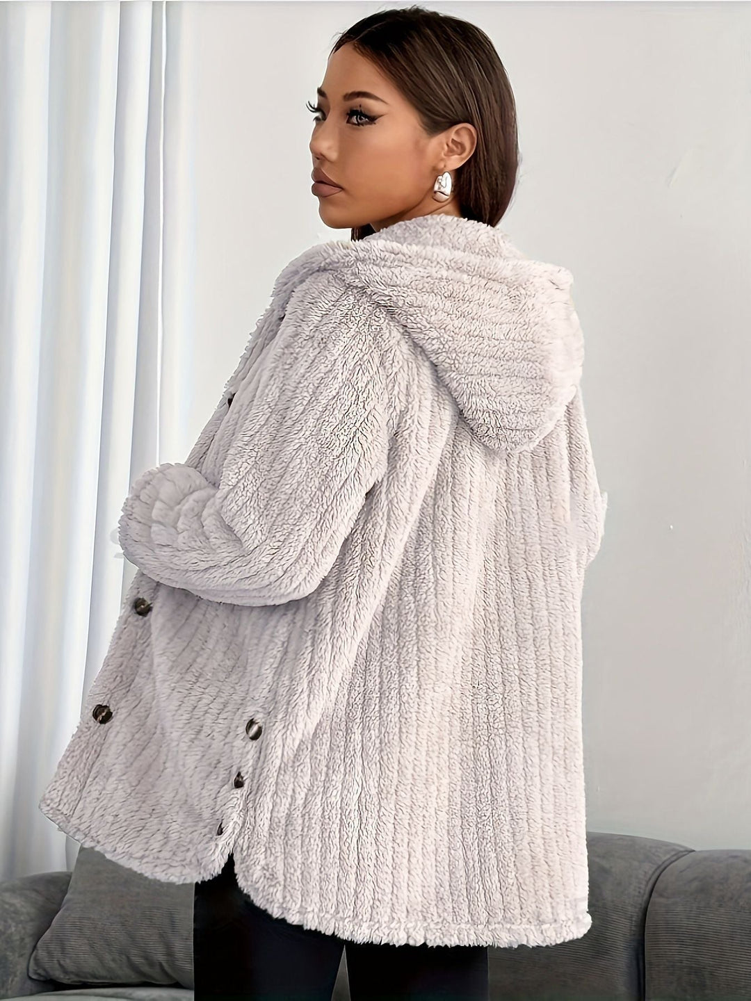 Robine - Chaqueta De Invierno Con Capucha Y Manga Larga