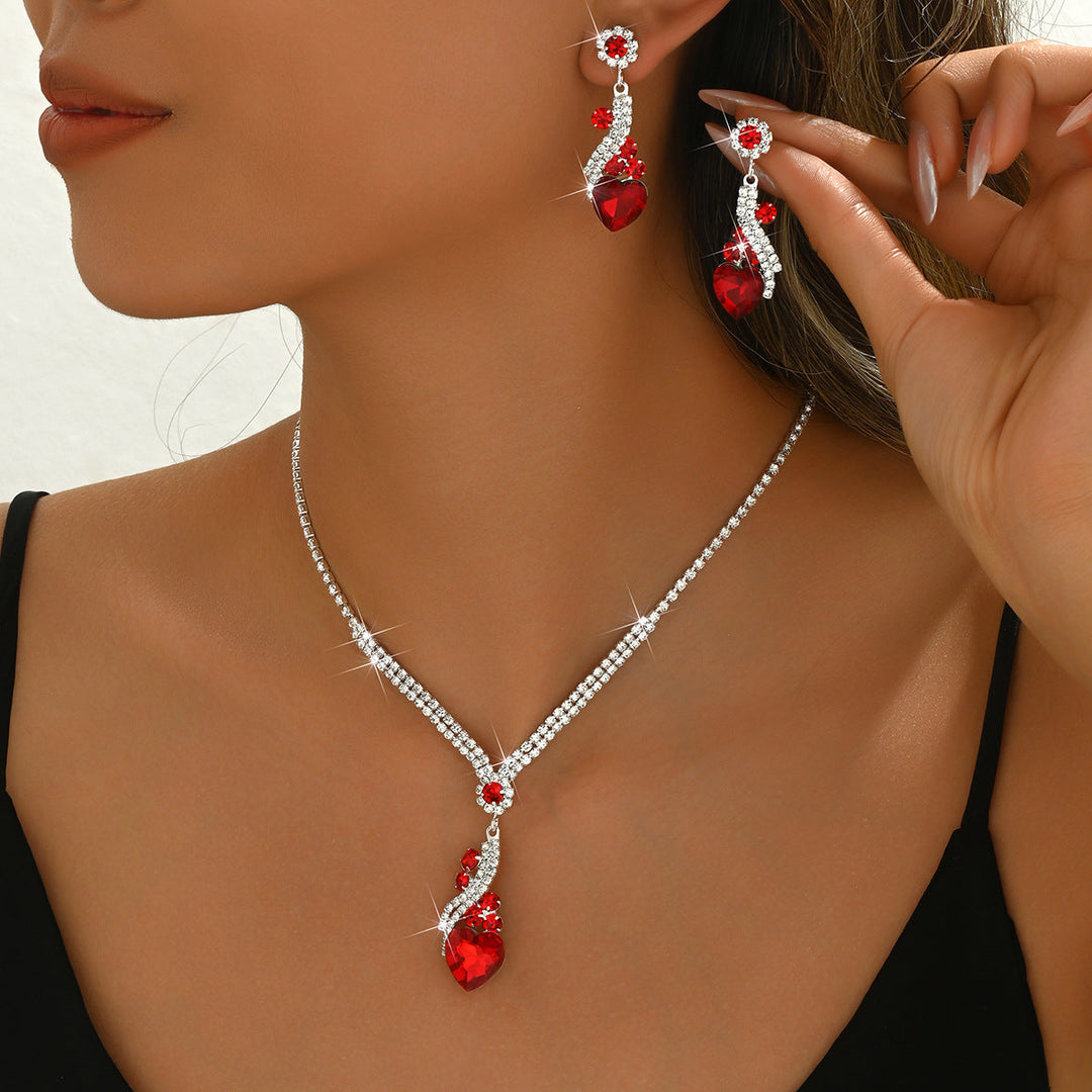 Lelia - Collar De Brillantes Juego De Pendientes