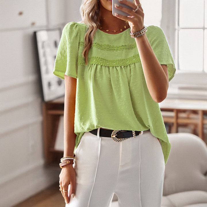 Valdenia - Elegante Blusa De Manga Corta