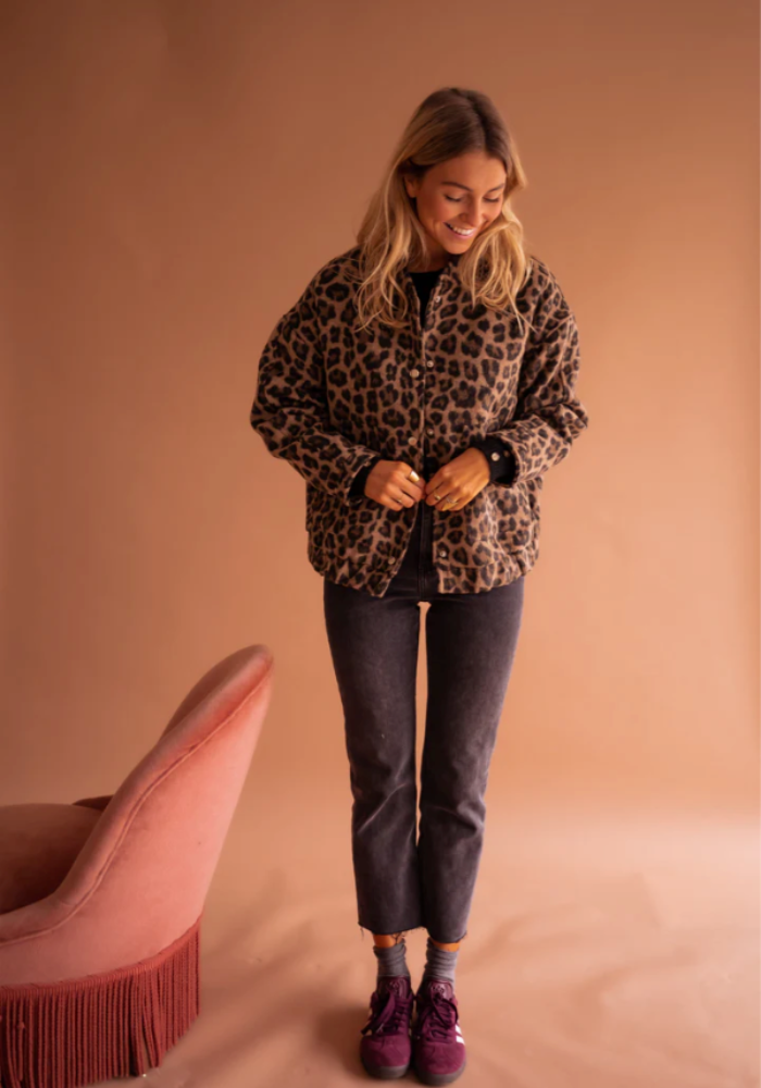 Leoona – Chaqueta Bomber De Leopardo