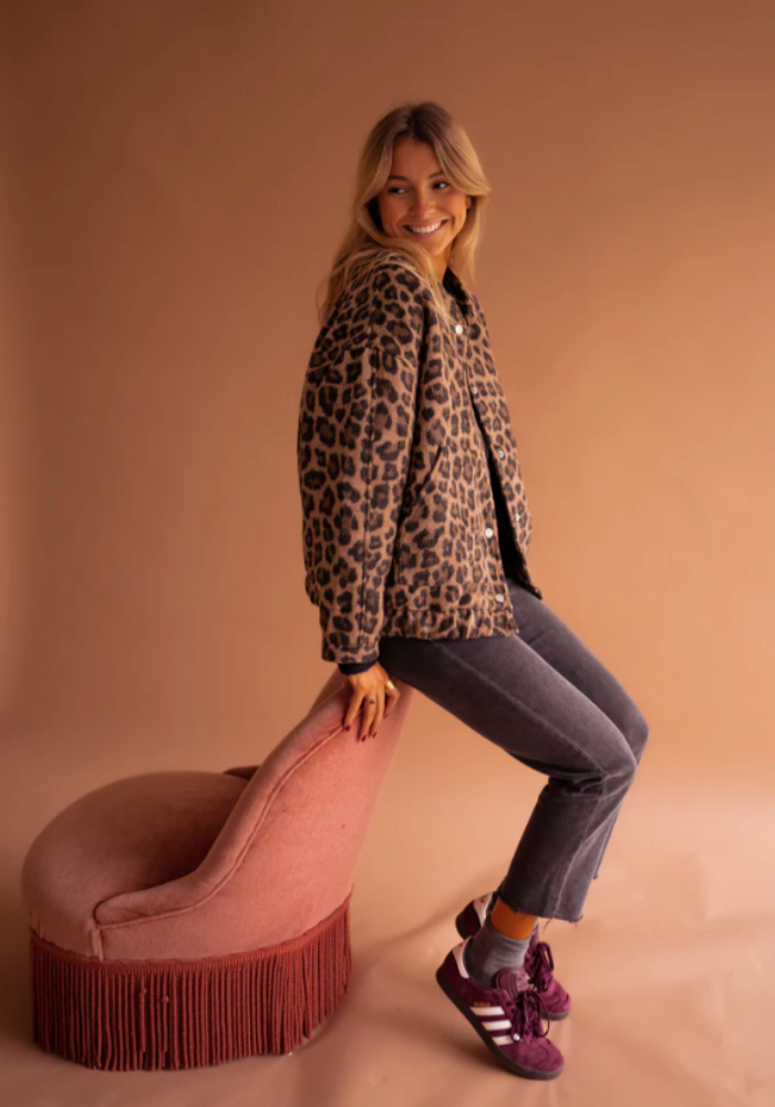 Leoona – Chaqueta Bomber De Leopardo