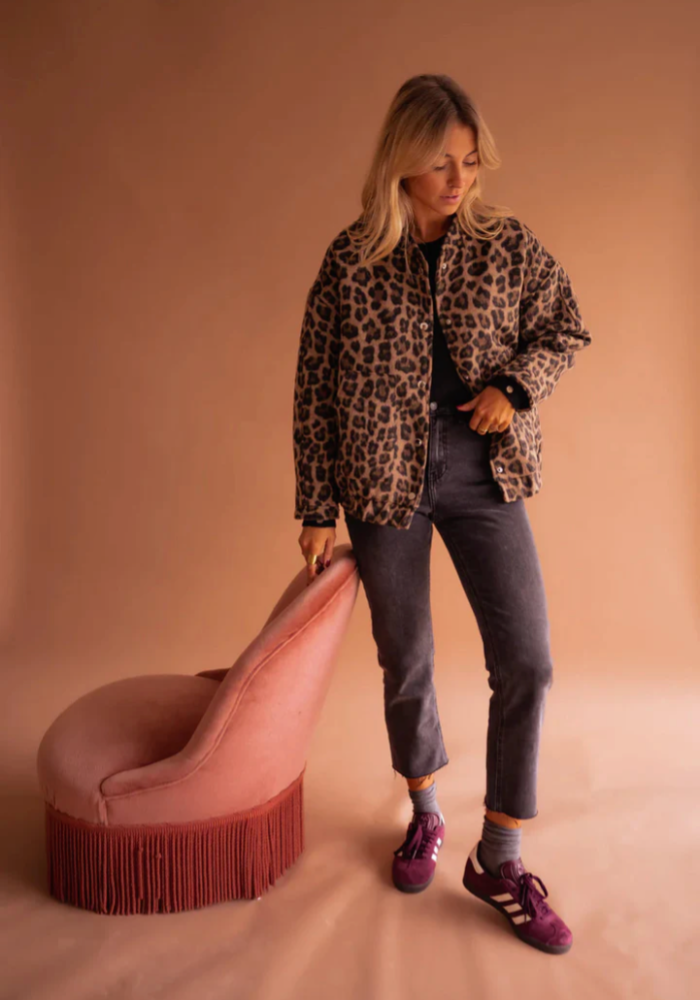 Leoona – Chaqueta Bomber De Leopardo