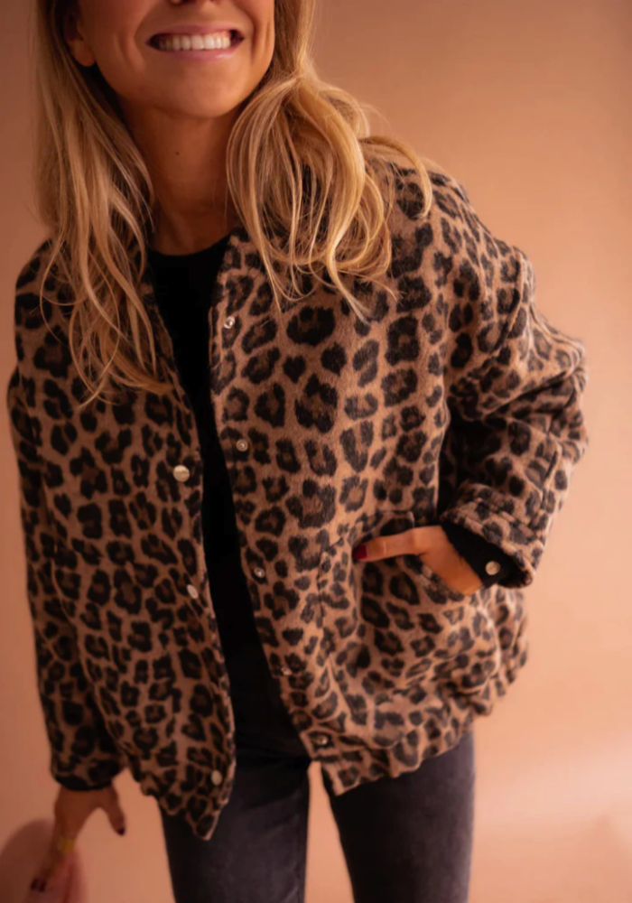 Leoona – Chaqueta Bomber De Leopardo