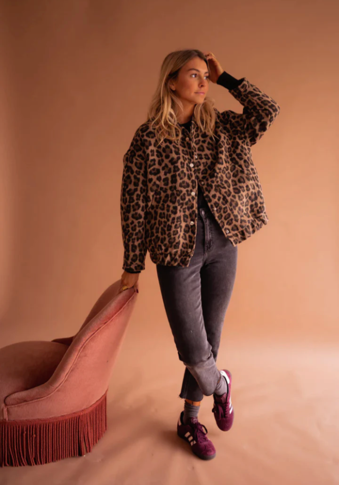 Leoona – Chaqueta Bomber De Leopardo