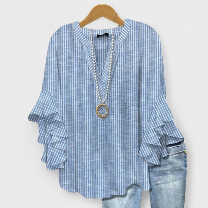 Rachida - Elegante Blusa Con Estampado Floral