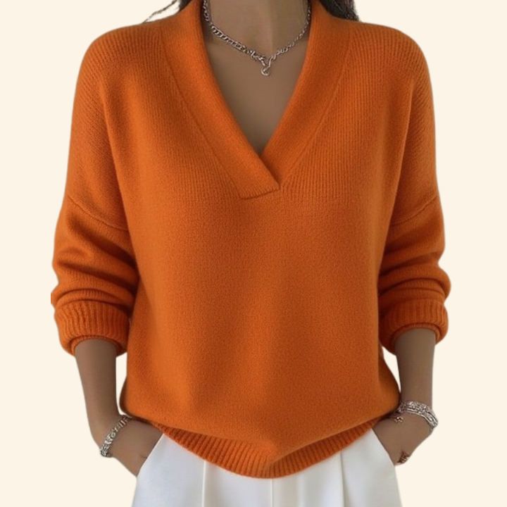 Rashida - Jersey Informal De Cuello En V De Punto