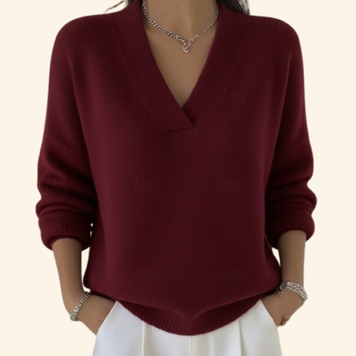 Rashida - Jersey Informal De Cuello En V De Punto