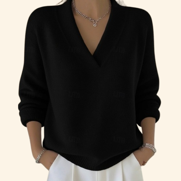 Rashida - Jersey Informal De Cuello En V De Punto