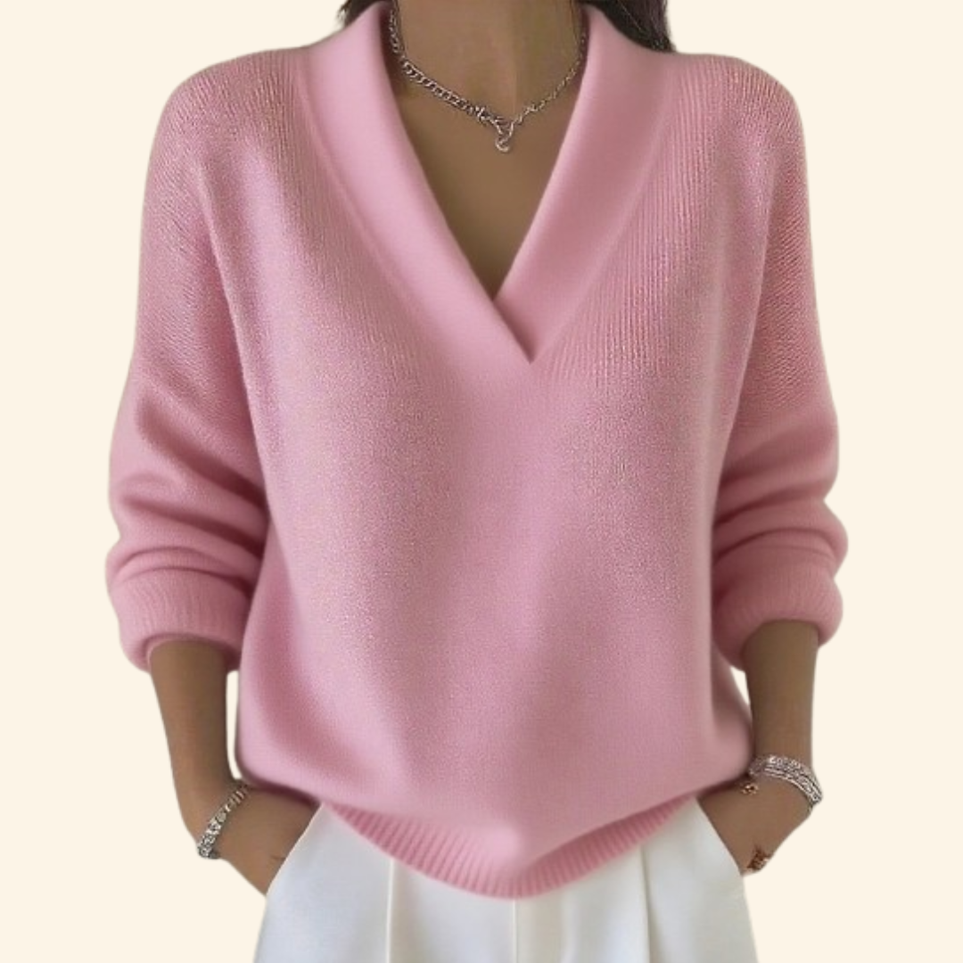 Rashida - Jersey Informal De Cuello En V De Punto