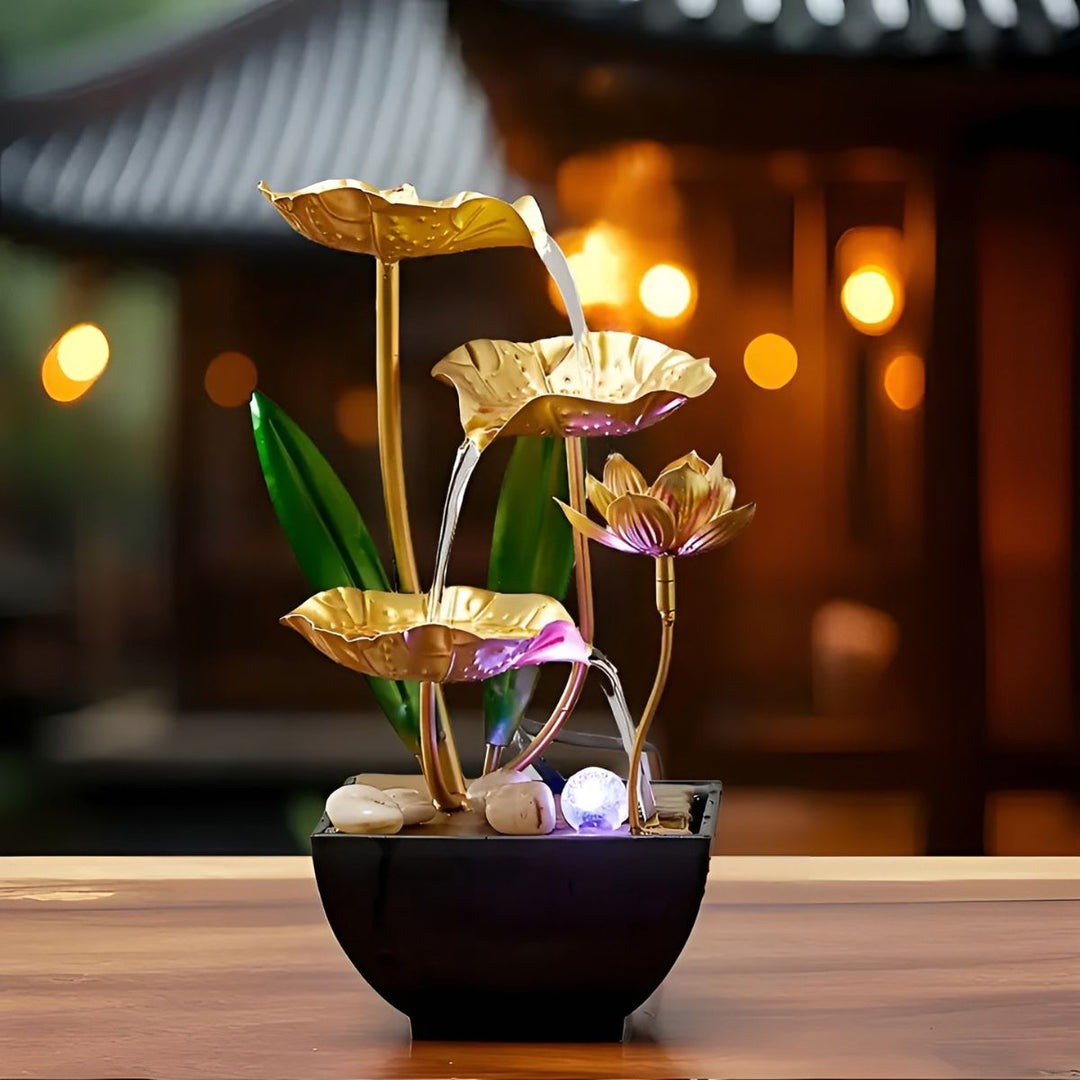 LotusAura - Fuente Automática Para Interiores Con Humidificador