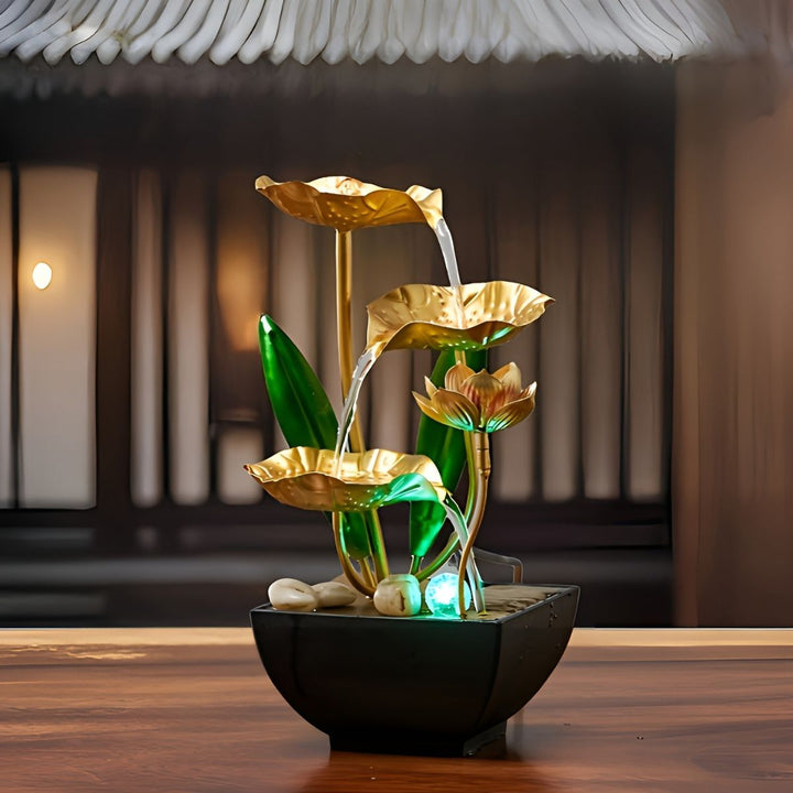 LotusAura - Fuente Automática Para Interiores Con Humidificador