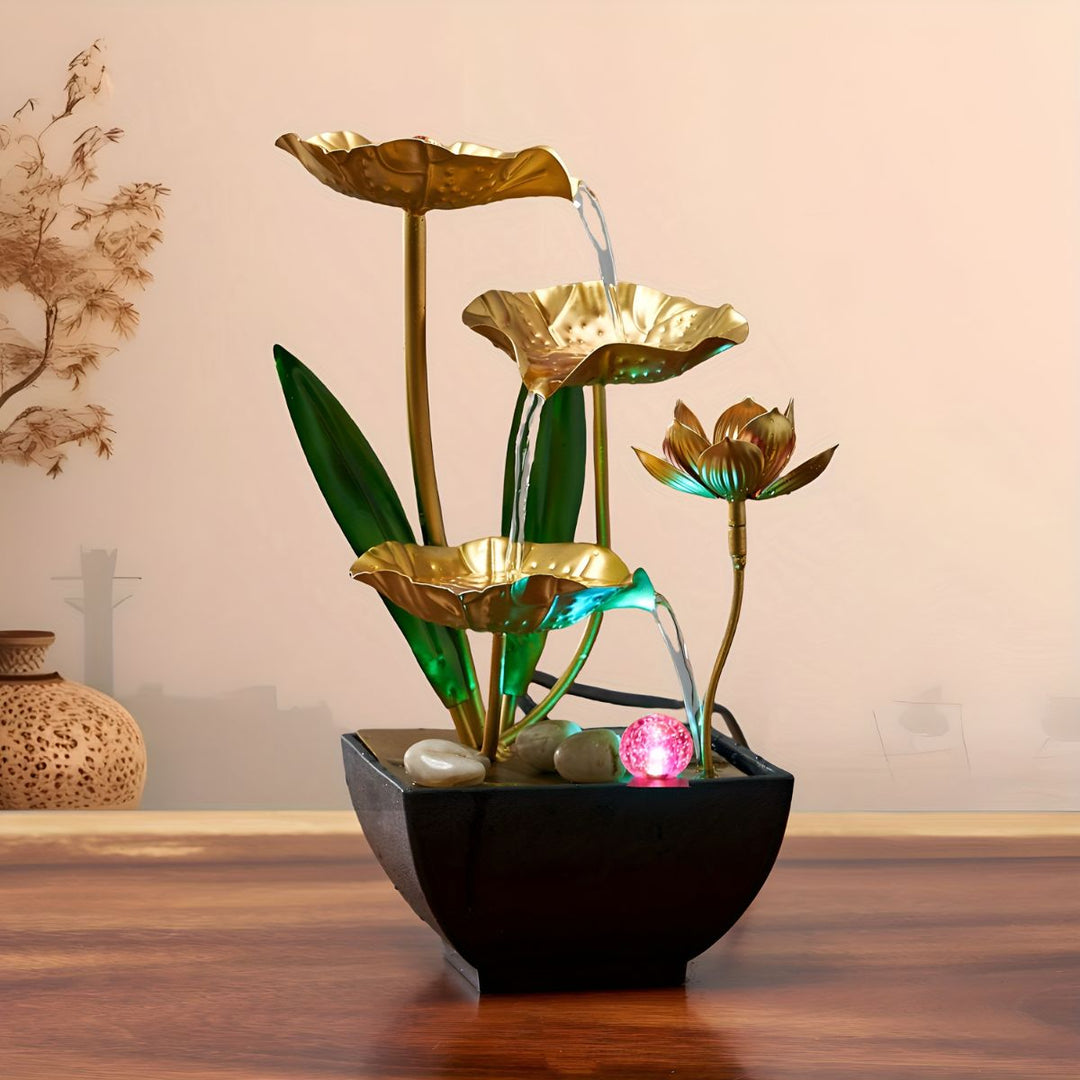 LotusAura - Fuente Automática Para Interiores Con Humidificador